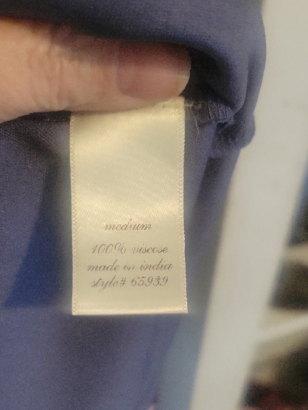 Aina be SzM Cap-Sleeve Purple,white Button-Front Elastic waist, lined Sundress - Picture 3 of 5